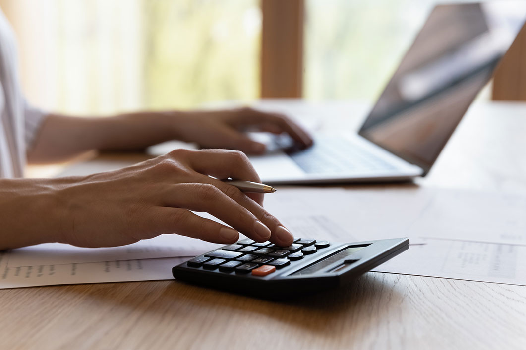 Calculator on desk